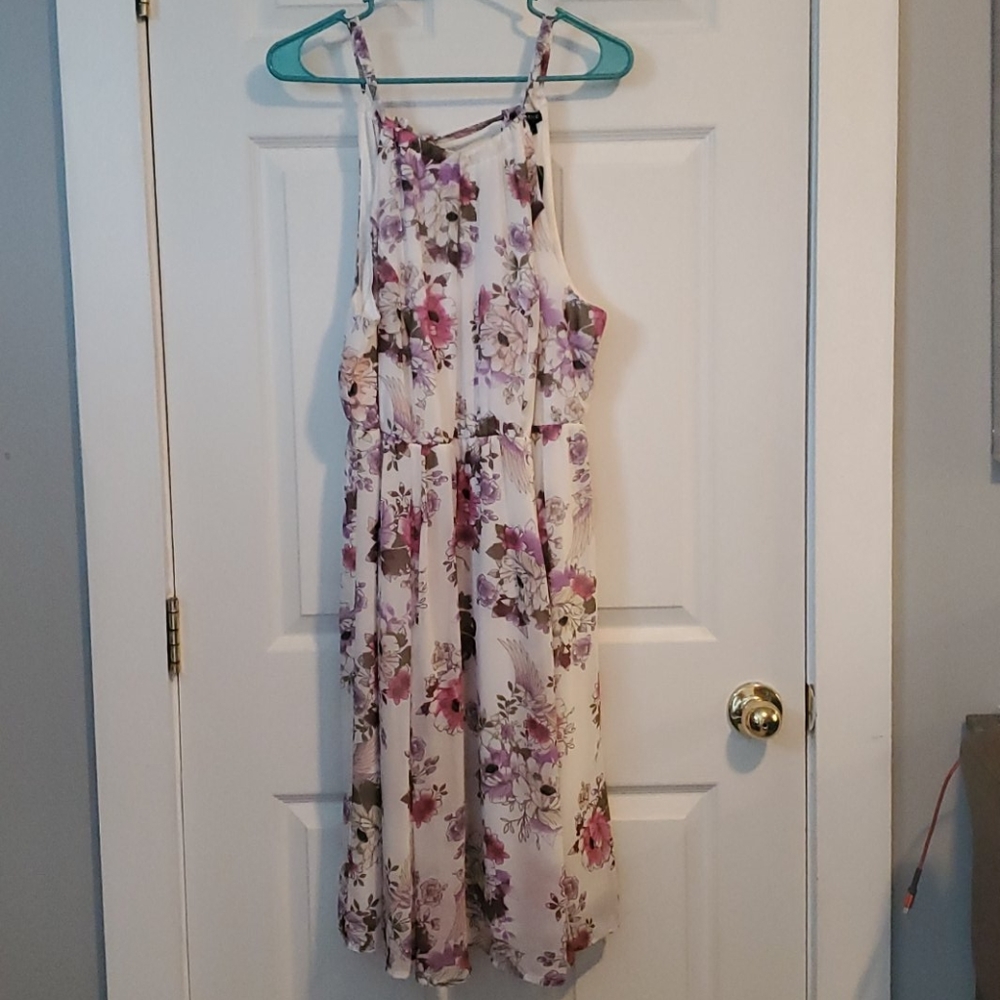 Torrid NWT ivory floral chiffon dress size 1X